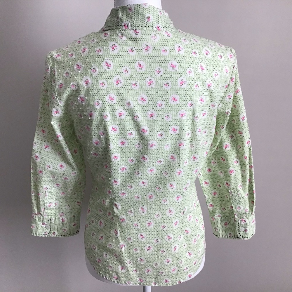 Rare Early 2000s Vintage Floral Blouse ASO Rory Gilmore in Gilmore Girls - Picture 5 of 12
